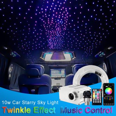 10W Car LED Starry Sky Ceiling Twinkle Fiber Optic Light Interior Decoration Roof
