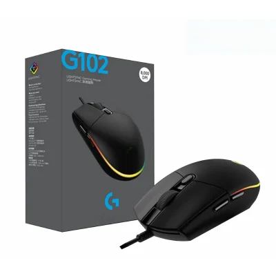 G102 Gaming Mouse RGB Mouse Lightweight Design 200-8000DPI Second Generation Ergonomic Mouse