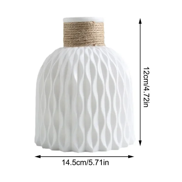 Brand white Plastic Vase - Image 5